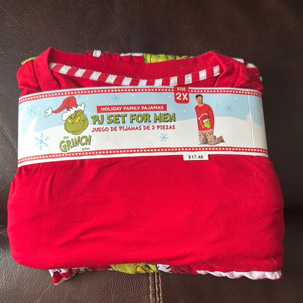 Dr. Seuss Grinch Red Pajama Set for men